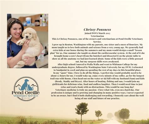 pend oreille pet lodge|Meet Dr. .